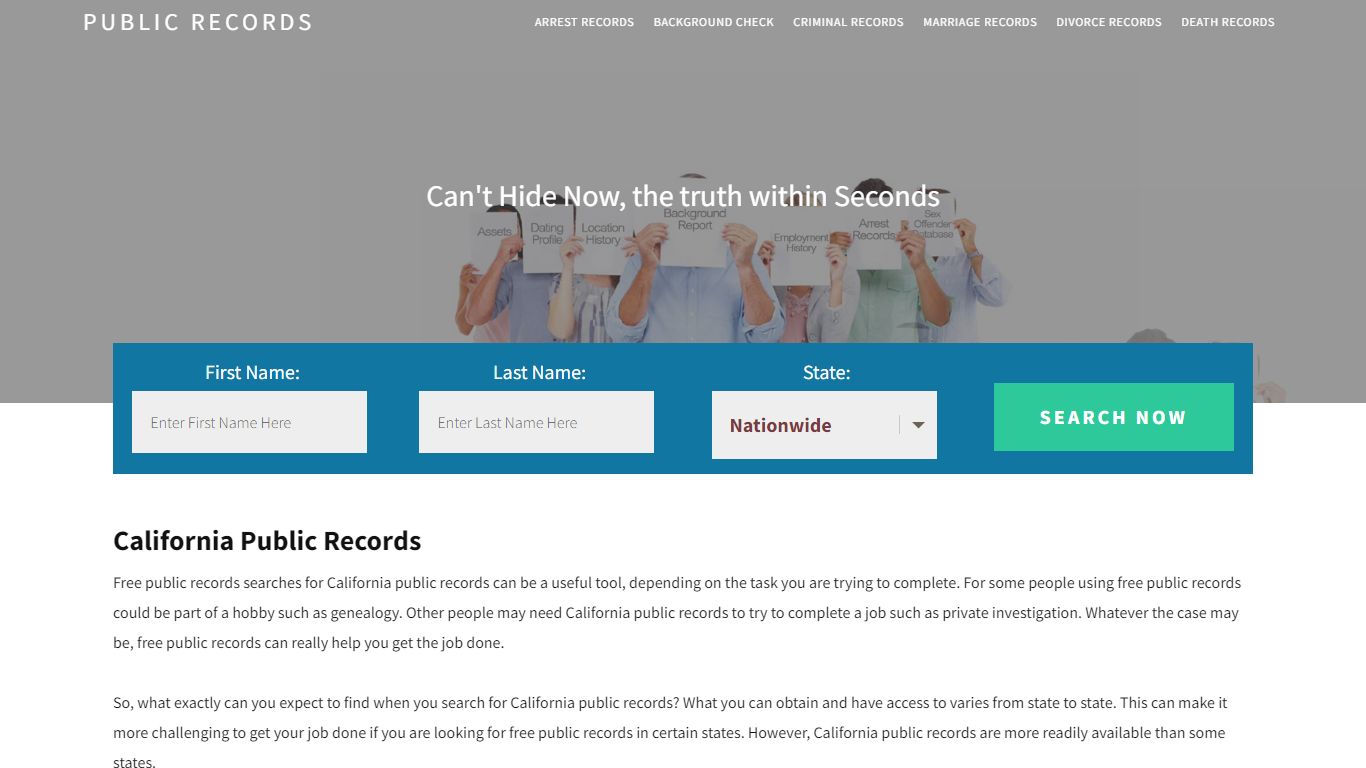 California Public Records | Get Instant Reports On People